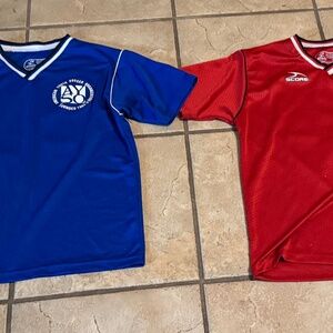 Score AYSO Red & Blue Uniforms #75 Youth Medium